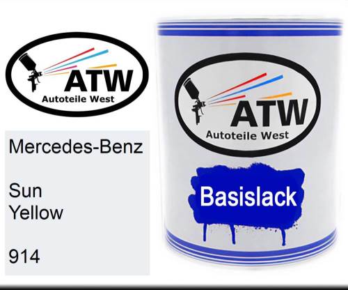 Mercedes-Benz, Sun Yellow, 914: 1L Lackdose, von ATW Autoteile West.